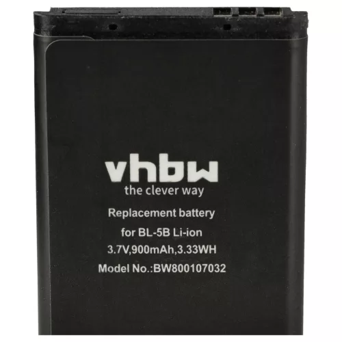 VHBW Wireless Headphone Battery Fiio HD533443 1S1P - 900 mAh 3.7 V Li-Ion