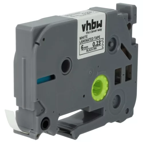 VHBW Brother TZE-211, TZ-211 Label Tape - 6 mm, Black-White