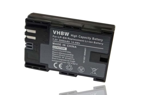 Canon LP-E6 akkumulátor - 2000 mAh, 7,2 V, Li-Ion információs chippel