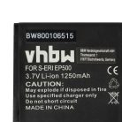 VHBW Mobile Phone Battery for Sony-Ericsson EP500 - 1250 mAh 3.7 V Li-Ion - Smartphone Battery