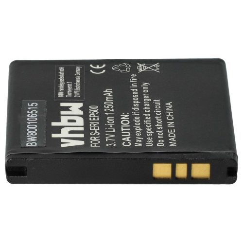 VHBW Mobile Phone Battery for Sony-Ericsson EP500 - 1250 mAh 3.7 V Li-Ion - Smartphone Battery