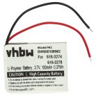 VHBW MP3 Player Battery Apple 616-0274, 616-0278 - 100 mAh 3.7 V Li-Ion