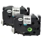 VHBW Label Tape Brother TZ-251, TZE-251 - 24 mm Black-White