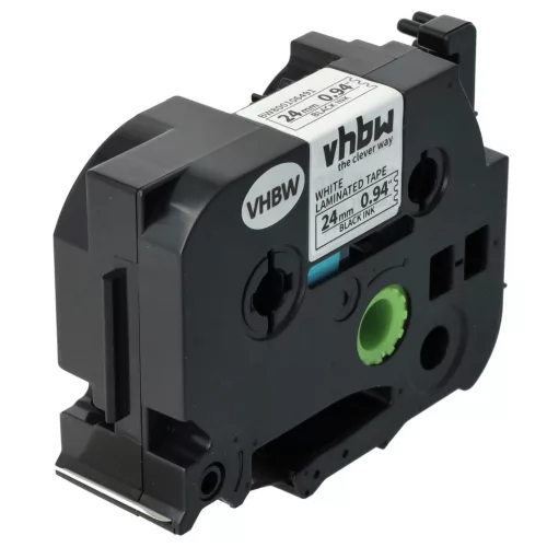 VHBW Label Tape Brother TZ-251, TZE-251 - 24 mm Black-White