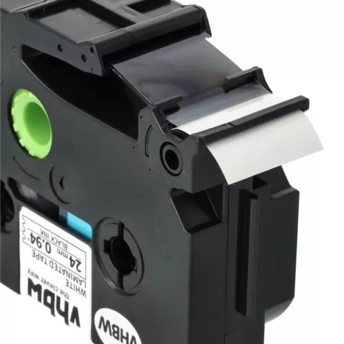 VHBW Label Tape Brother TZ-251, TZE-251 - 24 mm Black-White