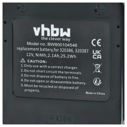 VHBW Electric Tool Battery Hitachi 320608, 320606, 320388, 320387, 320386 - 2100 mAh 12 V NiMH
