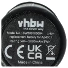 VHBW Electric Tool Battery Ryobi AP4001 - 2000 mAh 4 V Li-Ion