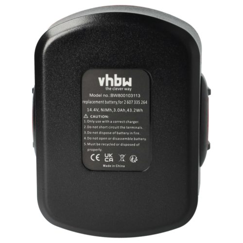VHBW Electric Tool Battery for Bosch 2 607 335 263, 1617S0004W - 3000 mAh 14.4 V NiMH