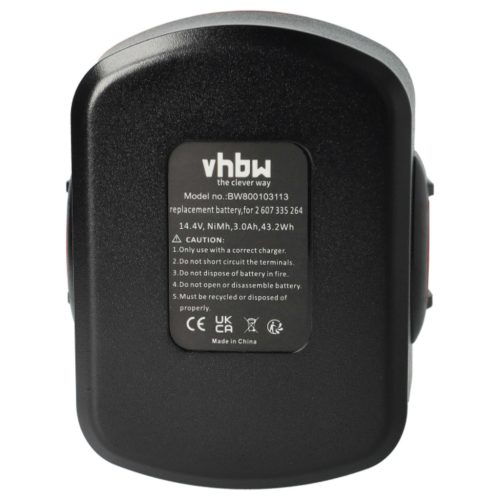 VHBW Electric Tool Battery 2 607 335 263, 1617S0004W - 3000 mAh 14.4 V NiMH