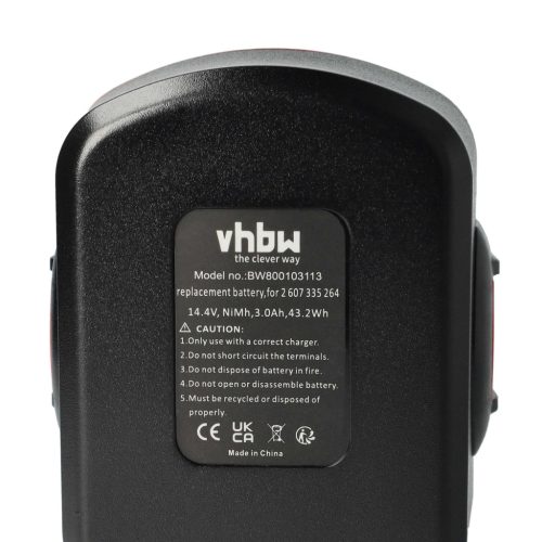 VHBW Electric Tool Battery 2 607 335 263, 1617S0004W - 3000 mAh 14.4 V NiMH