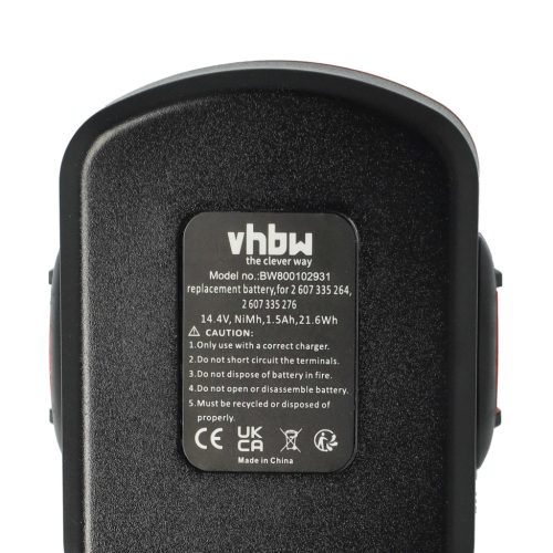 VHBW Electric Tool Battery for Bosch 2 607 335 263, 1617S0004W - 1500 mAh 14.4 V NiMH