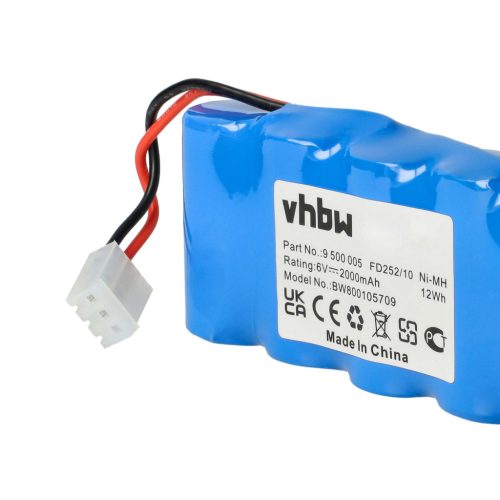 VHBW Battery Bosch 710055, 9000163, 8781105908, 8787335119 - 2000 mAh 6 V NiMH