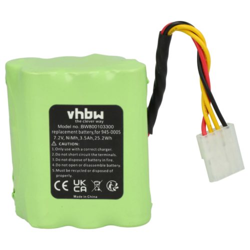 VHBW Akku Neato 945-0006, 945-0065, 945-0005 - 3500 mAh 7,2 V NiMH