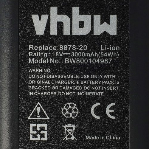 VHBW Battery Gardena 8835, 8839, 8839-20, 8835-20, 8835-U, 8835-00.701.00 - 3000 mAh 18 V Li-Ion