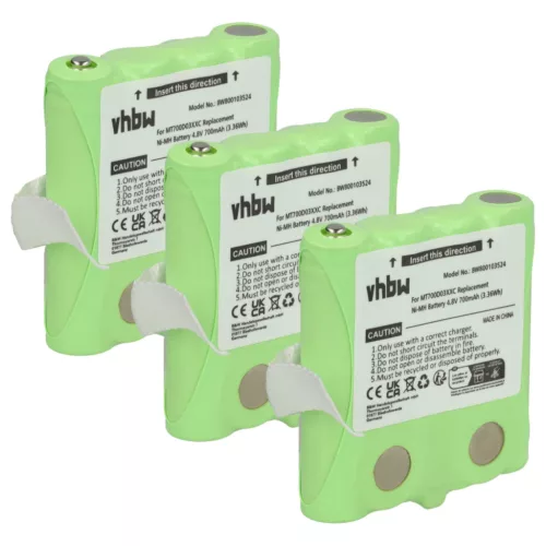 VHBW Radio Battery DeTeWe MT700D03XXC - 700 mAh 4.8 V NiMH