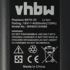 VHBW Battery Gardena 8835, 8839, 8839-20, 8835-20, 8835-U, 8835-00.701.00 - 4000 mAh 18 V Li-Ion