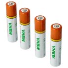 VHBW Vezetékes telefon akku 4 egység Philips CD270, CD275, D4501, D6351, M3351, M3451, M3451B/38 Linea Lux, M5 készülékekhez