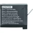 VHBW Videokamera Akku AHDBT-401, 335-06532-000 - 1160 mAh 3,7 V Li-Ion
