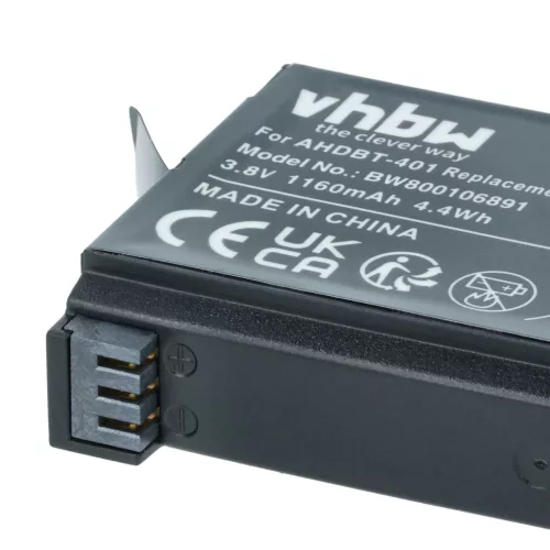 VHBW Videokamera Akku AHDBT-401, 335-06532-000 - 1160 mAh 3,7 V Li-Ion