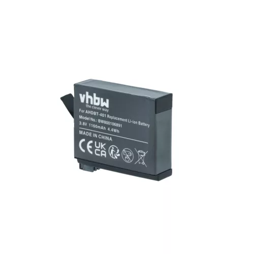 VHBW Videokamera Akku AHDBT-401, 335-06532-000 - 1160 mAh 3,7 V Li-Ion