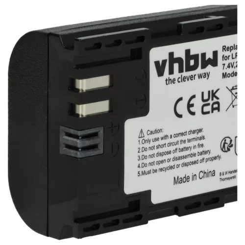 VHBW Akku Canon LP-E6 Ersatz - 2000 mAh 7,2 V Li-Ion