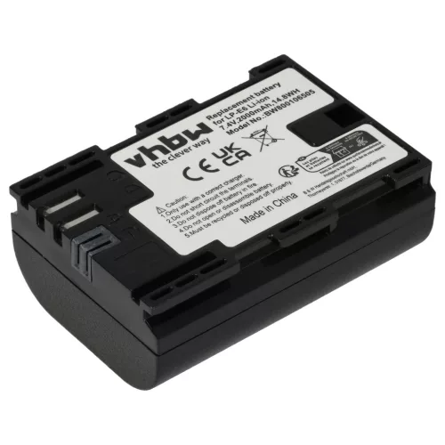 VHBW Akku Canon LP-E6 Ersatz - 2000 mAh 7,2 V Li-Ion