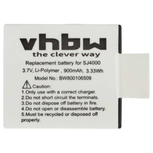 Videokamera 3x Akku ersetzt EKEN PG1050 - 900 mAh 3.7 V Li-Polymer