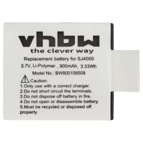 Videokamera 2x Akku ersetzt EKEN PG1050 - 900 mAh 3.7 V Li-Polymer