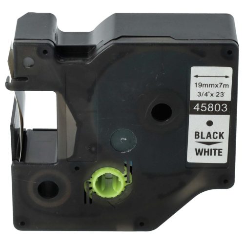 VHBW Dymo 45803, D1, S0720830 - 19mm Black-White Label Tape