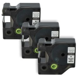 VHBW Label Tape Dymo 45803, D1, S0720830 - 19 mm black-white