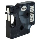 VHBW Dymo D1 Label Tape, 43613, 6 mm, Black-White