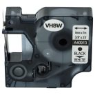 VHBW Dymo S0720680, 40913, D1 Label Tape - 9 mm, Black-White