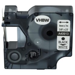 VHBW Dymo S0720680, 40913, D1 Label Tape - 9 mm, Black-White
