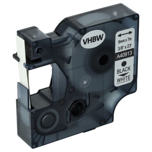 VHBW Dymo S0720680, 40913, D1 Label Tape - 9 mm, Black-White