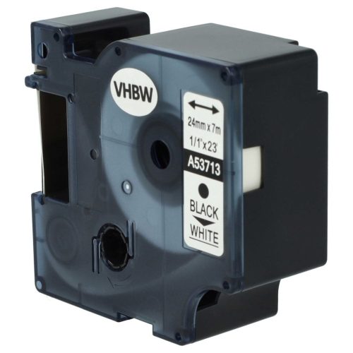 VHBW Dymo D1 Label Tape, 53713, 24 mm, Black-White