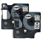 VHBW Label Tape Dymo D1, 53713 - 24 mm Black-White