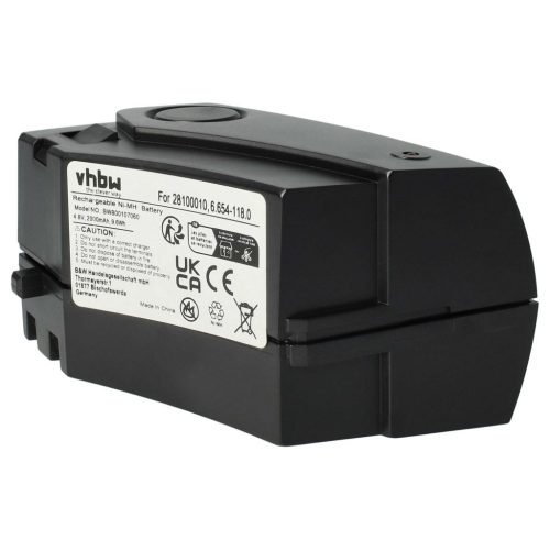 VHBW Battery for Kärcher KB 5, K65 Plus, K55 Pet - 2000 mAh, 4.8 V, NiMH