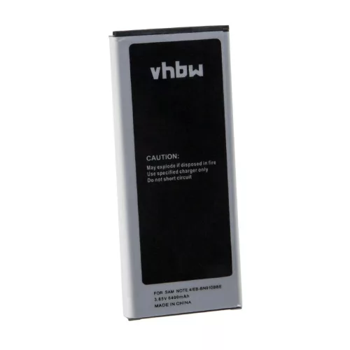 VHBW Mobile Phone Battery Samsung EB-BN910BBK, EB-BN910BBE - 6400 mAh 3.85 V Li-Ion + Back Cover