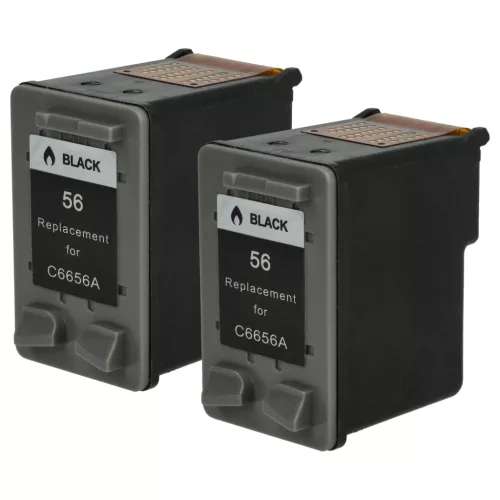 VHBW Ink Cartridge for HP Deskjet 5145 printer C6656A, NR. 56 - black