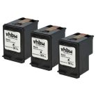 VHBW Ink Cartridge HP 901xl, C6653A, CC653AA, CC654A - 3 black