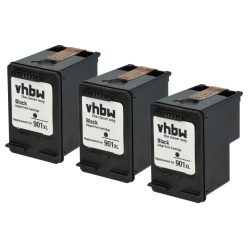   VHBW Ink Cartridge HP 901xl, C6653A, CC653AA, CC654A - 3 black