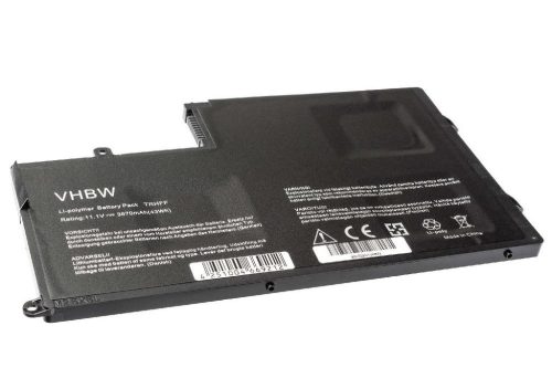 VHBW Notebook akkumulátor  Dell 1V2F6, TRHFF, DL011307-PRR13G01 - 3870 mAh 11,1 V Li-Ion, fekete