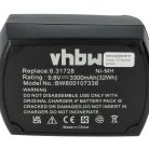 VHBW Elektrowerkzeug Akku Metabo 631728, 631746, 631746000, 631728000 - 3300 mAh, 9,6 V, NiMH