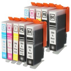   VHBW Ink Cartridge HP CB325EE Yellow, 364XL, CB324EE Magenta for 3070 printer - B/C/M/Y + photo black