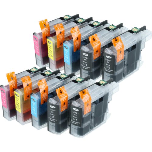 VHBW Tintenpatrone Brother LC121BK, LC121C, LC121, LC121M, LC121Y - 152 W für Drucker - B/C/M/Y