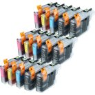 VHBW Ink Cartridge Brother LC121BK, LC121C, LC121, LC121M, LC121Y - 186 ml
