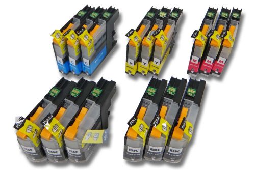 VHBW Ink Cartridge Brother LC123, LC123C, LC123BK, LC123Y, LC123M - B/C/M/Y