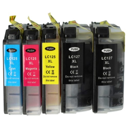 VHBW Tintenpatrone Brother LC125C, LC125, LC127, LC125M, LC127BK, LC125Y - B/C/M/Y