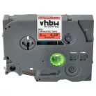 VHBW Brother TZE-411, TZ-411 Label Tape - 6 mm, Black-Red