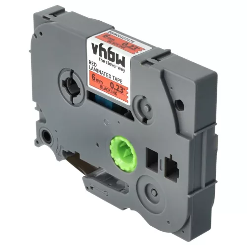 VHBW Brother TZE-411, TZ-411 Label Tape - 6 mm, Black-Red